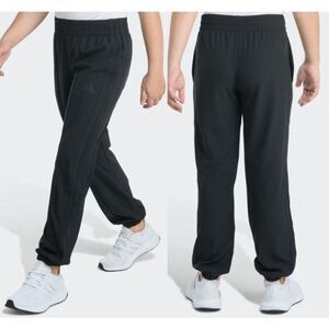 Adidas Girls' Woven 3-Stripes Jogger Pants | Size M | Black Stretch Track Pants